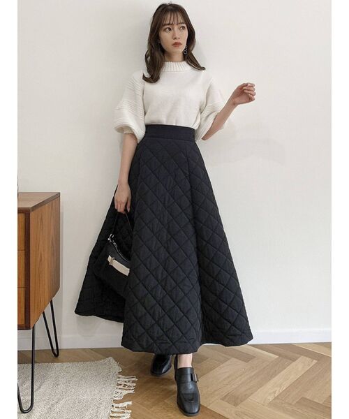 dazzlin（ダズリン）の「キルティングボリュームスカート（スカート・レディース・ブラック/ピンク・FREE）」の20枚目の写真