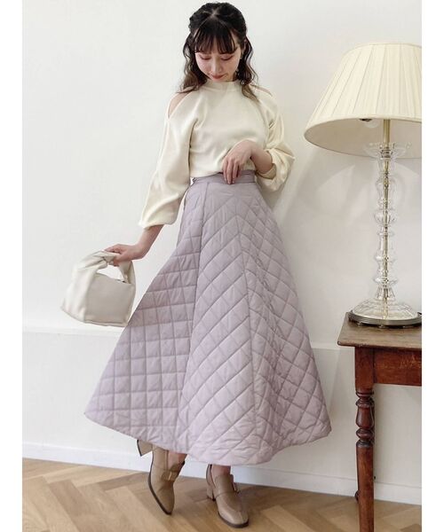 dazzlin（ダズリン）の「キルティングボリュームスカート（スカート・レディース・ブラック/ピンク・FREE）」の15枚目の写真