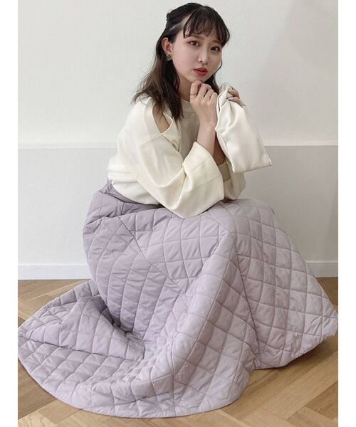 dazzlin（ダズリン）の「キルティングボリュームスカート（スカート・レディース・ブラック/ピンク・FREE）」の9枚目の写真