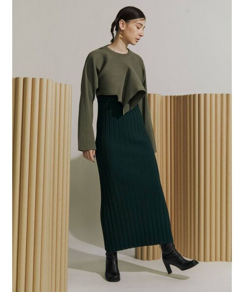 UN3D.(アンスリード)の「ワイドリブノースリーブワンピース(ワンピース・レディース・ブラック/グリーン/ブルー/パープル・36/38)」の3枚目の写真