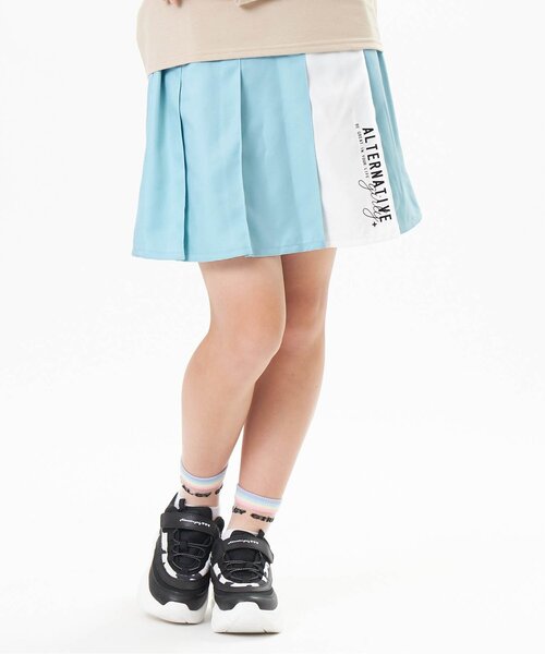algy(アルジー)の「配色プリーツスカート(スカート・キッズ・サックスブルー/イエロー/ラベンダー・SMALL/MEDIUM/X-SMALL/XX-SMALL)」の2枚目の写真