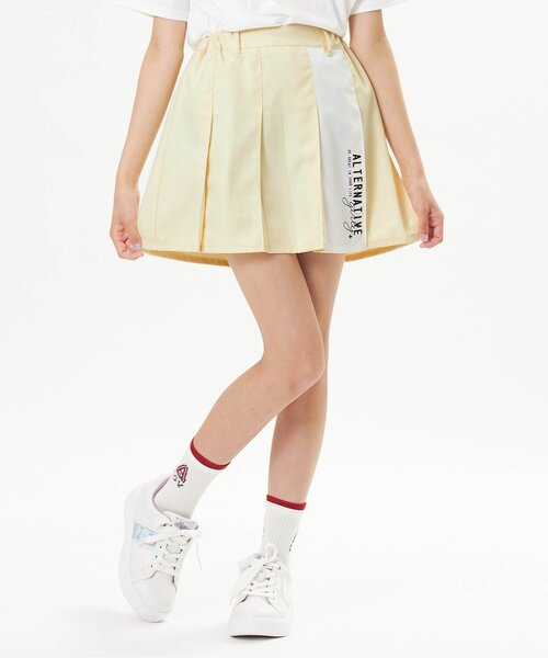 algy(アルジー)の「配色プリーツスカート(スカート・キッズ・サックスブルー/イエロー/ラベンダー・SMALL/MEDIUM/X-SMALL/XX-SMALL)」の3枚目の写真