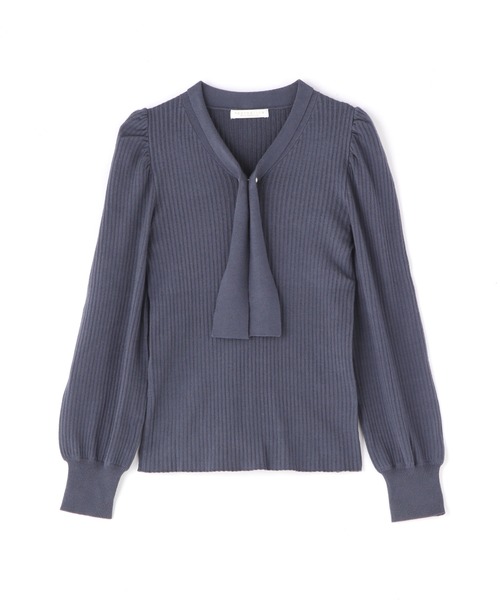 PROPORTION BODY DRESSING(プロポーションボディドレッシング)の「ボリュームスリーブ2wayボウタイリブニット / 1212270502(ニット/セーター・レディース・パープル/グレー/グリーン/ボルドー・SMALL/MEDIUM)」の15枚目の写真