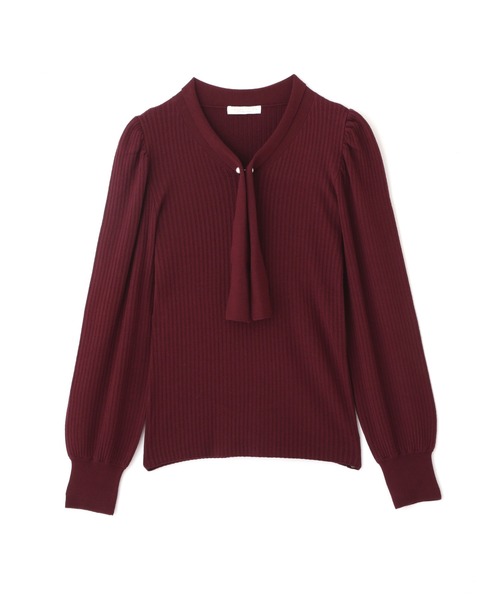 PROPORTION BODY DRESSING(プロポーションボディドレッシング)の「ボリュームスリーブ2wayボウタイリブニット / 1212270502(ニット/セーター・レディース・パープル/グレー/グリーン/ボルドー・SMALL/MEDIUM)」の19枚目の写真