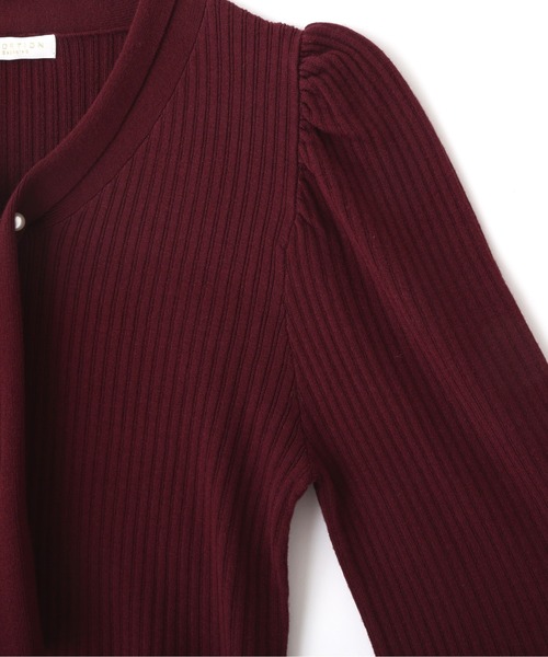 PROPORTION BODY DRESSING(プロポーションボディドレッシング)の「ボリュームスリーブ2wayボウタイリブニット / 1212270502(ニット/セーター・レディース・パープル/グレー/グリーン/ボルドー・SMALL/MEDIUM)」の22枚目の写真