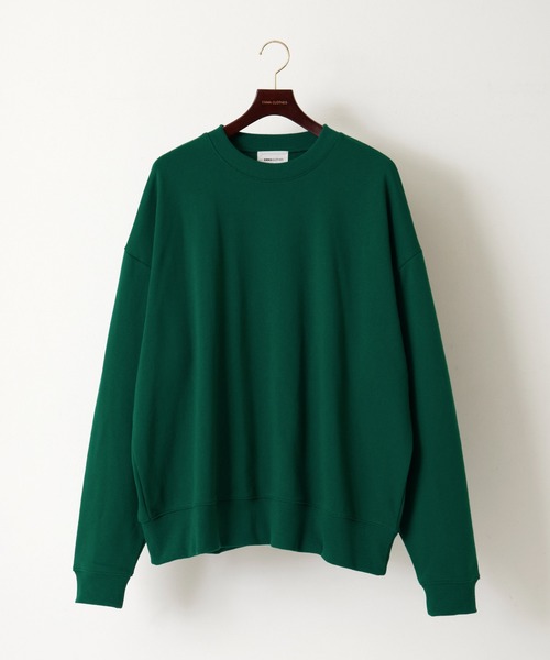 EMMA CLOTHES（エマクローズ）の「ルーズベーシックオーバー裏毛プルオーバースウェット EMMA CLOTHES（スウェット・メンズ・ブラック/グリーン/杢グレー/オレンジ/アイボリー・M/L）」の7枚目の写真