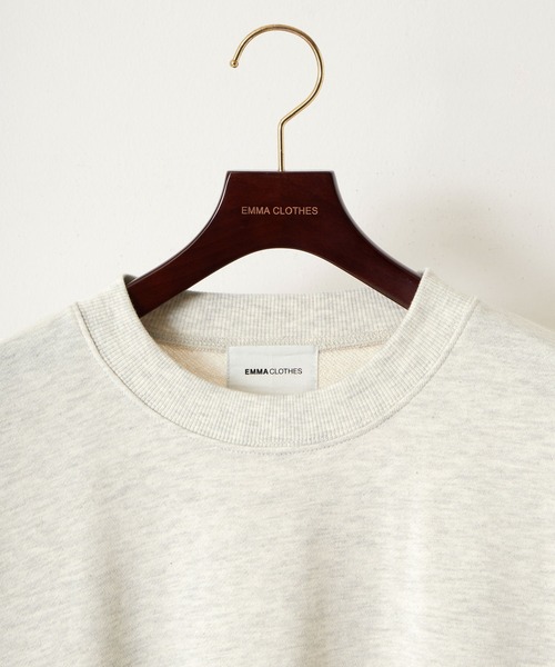 ルーズベーシックオーバー裏毛プルオーバースウェット EMMA
