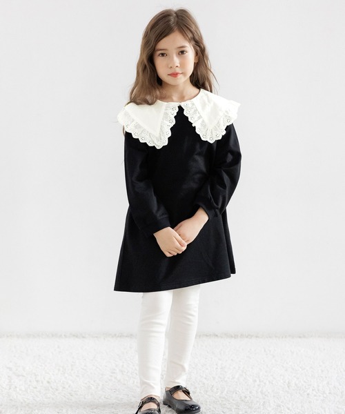 Bee des Bee(ビーデスビー)の「襟付きワンピース(ワンピース・キッズ・ブラック/グレー・110cm/100cm/120cm/130cm/140cm/150cm)」の7枚目の写真