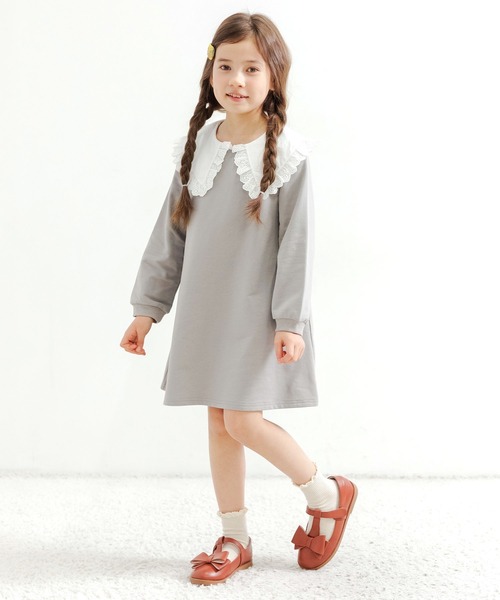 Bee des Bee(ビーデスビー)の「襟付きワンピース(ワンピース・キッズ・ブラック/グレー・110cm/100cm/120cm/130cm/140cm/150cm)」の10枚目の写真