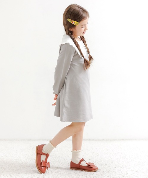 Bee des Bee(ビーデスビー)の「襟付きワンピース(ワンピース・キッズ・ブラック/グレー・110cm/100cm/120cm/130cm/140cm/150cm)」の11枚目の写真