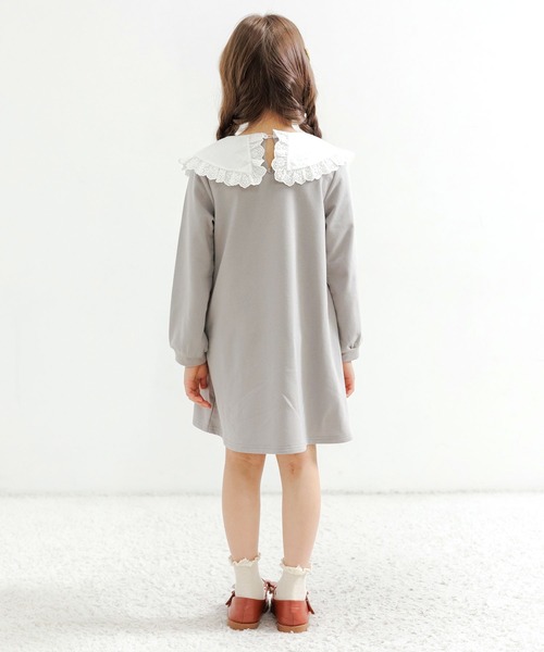 Bee des Bee(ビーデスビー)の「襟付きワンピース(ワンピース・キッズ・ブラック/グレー・110cm/100cm/120cm/130cm/140cm/150cm)」の12枚目の写真