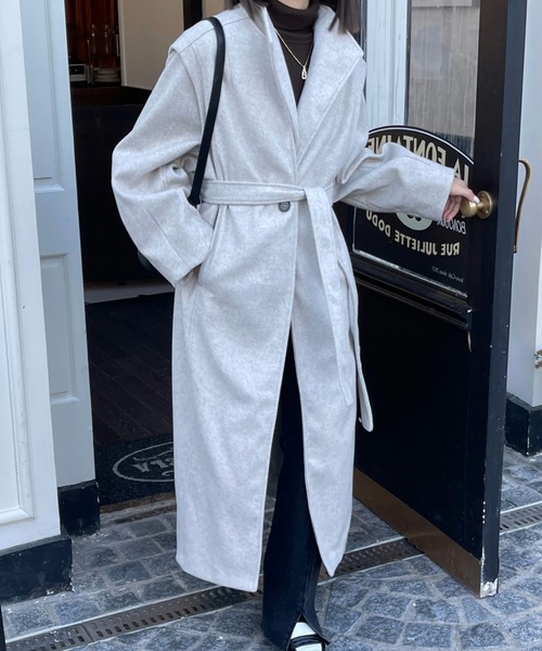 エイココンドウ ロングコート 3way レイヤード バイカラー