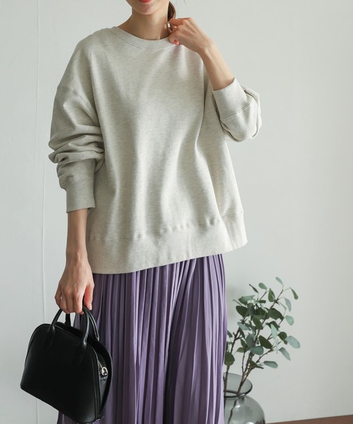 URBAN RESEARCH DOORS（アーバンリサーチドアーズ）の「スウェットクルーネックプルオーバー（スウェット・レディース・グレー/ベージュ/スミクロ・MEDIUM）」の10枚目の写真