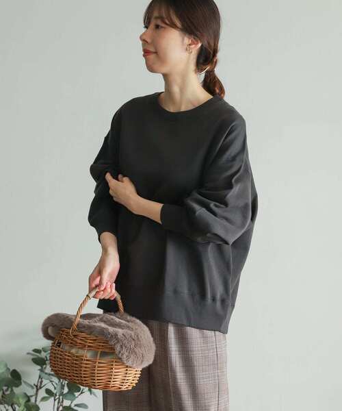 URBAN RESEARCH DOORS（アーバンリサーチドアーズ）の「スウェットクルーネックプルオーバー（スウェット・レディース・グレー/ベージュ/スミクロ・MEDIUM）」の15枚目の写真