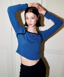 A'GEM/9 × .kom『 FANCY CLUB/ファンシークラブ』CUTIE-PIE LINE POINT LONGSLEEVE/ラインポイントカットソー