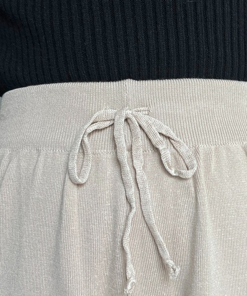 prose verse（プロズヴェール）の「配色ラインニットパンツ（チノパンツ・レディース・アイボリー/ブラック・ﾌﾘ-）」の15枚目の写真