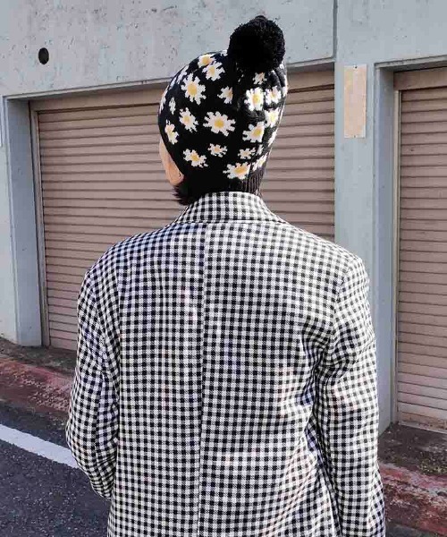 Casselini（キャセリーニ）の「Casselini(キャセリーニ)柄ニットポンポン帽（ニットキャップ/ビーニー・レディース・ブルー/レッド/カーキ/ブラック・FREE）」の21枚目の写真