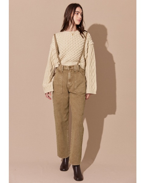 ALEXIA STAM(アリシアスタン)の「Suspenders Painter Pants /サスペンダーペインターパンツ(その他パンツ・レディース・ブラウン/ブルー・S/M)」の2枚目の写真