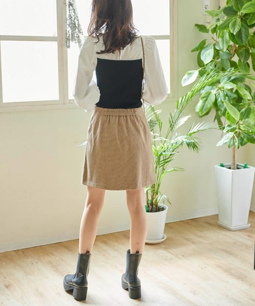 FREE'S MART（フリーズマート）の「【低身長サイズ/Sシリーズ】◆起毛ミニスカート（スカート・レディース・ベージュ/ブラック系その他/ブラウン系その他/イエロー・X-SMALL/SMALL/MEDIUM）」の11枚目の写真