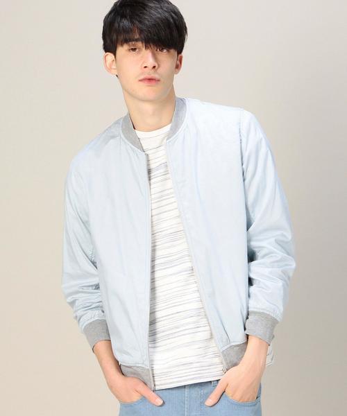 BEAUTY&YOUTH UNITED ARROWS(ビューティーアンドユースユナイテッドアローズ)の「BY コットン シャツファブリック ブルゾン ◆(ブルゾン・メンズ・ダークグレー/ライトブルー・MEDIUM/LARGE/SMALL/X-LARGE)」の1枚目の写真