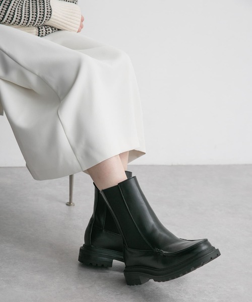 KBF（ケイビーエフ）の「モカシントゥサイドゴアブーツ（ブーツ・レディース・ダークブラウン/ブラック・38/37/36）」の8枚目の写真