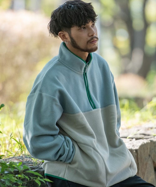 Discus Jp DISCUS(ディスカス)の「『DISCUS/ディスカス』フリース配色パイピングハーフZIP(スウェット)」 - WEAR