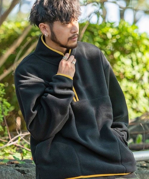 Discus Jp DISCUS(ディスカス)の「『DISCUS/ディスカス』フリース配色パイピングハーフZIP(スウェット)」 - WEAR