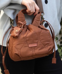 toleur | 【toleur】ポリキルティング/カウレザー巾着トート/11806(トートバッグ)