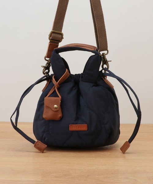 toleur（トーラ）の「【toleur】ポリキルティング/カウレザー巾着トートバッグ トーラ ※11806（トートバッグ・レディース・ネイビー/グレイッシュベージュ/ライトブラウン/カーキ・FREE）」の20枚目の写真