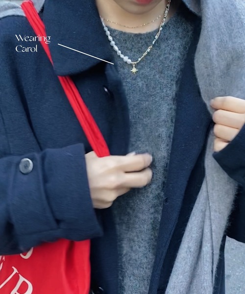 whim（ウィム）の「Carol -パールビーズネックレス-（ネックレス・レディース・ゴールド・FREE）」の8枚目の写真