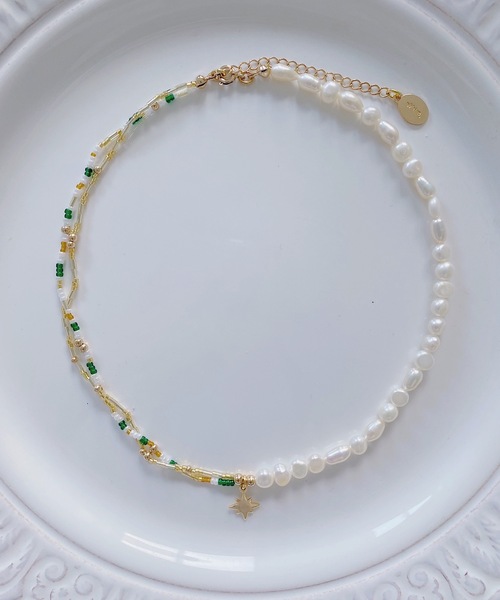 whim（ウィム）の「Carol -パールビーズネックレス-（ネックレス・レディース・ゴールド・FREE）」の7枚目の写真