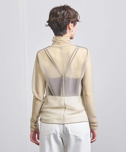 UNITED ARROWS（ユナイテッドアローズ）の「チュール ハイネック カットソー（Tシャツ/カットソー・レディース・ナチュラル/オフホワイト/ブラック・FREE）」の6枚目の写真