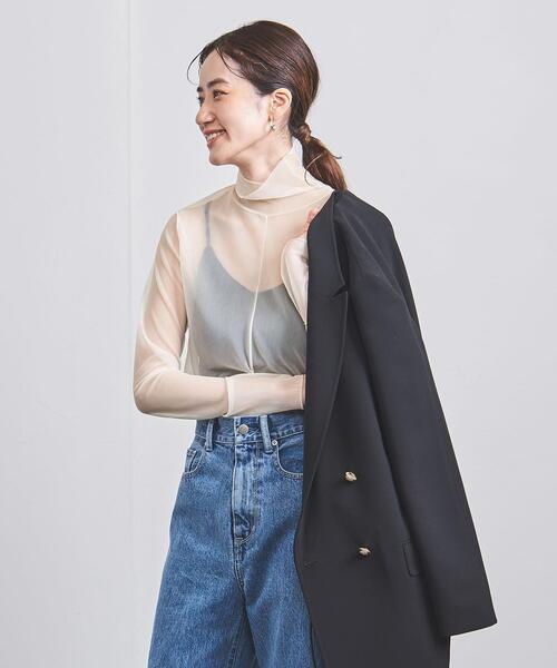 UNITED ARROWS（ユナイテッドアローズ）の「チュール ハイネック カットソー（Tシャツ/カットソー・レディース・ナチュラル/オフホワイト/ブラック・FREE）」の15枚目の写真