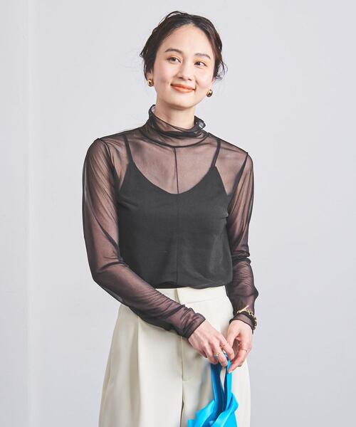 UNITED ARROWS（ユナイテッドアローズ）の「チュール ハイネック カットソー（Tシャツ/カットソー・レディース・ナチュラル/オフホワイト/ブラック・FREE）」の19枚目の写真