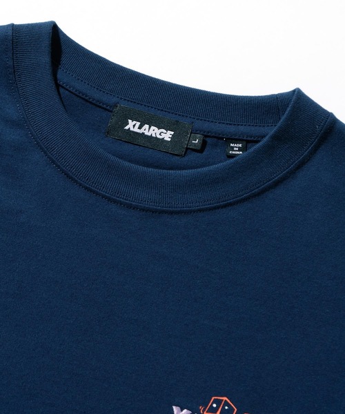 XLARGE(エクストララージ)の「AIM FOR REPDIGIT L/S TEE(Tシャツ/カットソー・メンズ・ブラック/ホワイト/ネイビー・S/M/L/XL)」の6枚目の写真