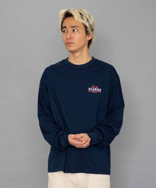 XLARGE(エクストララージ)の「AIM FOR REPDIGIT L/S TEE(Tシャツ/カットソー・メンズ・ブラック/ホワイト/ネイビー・S/M/L/XL)」の12枚目の写真