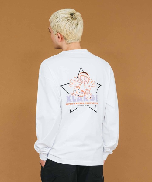 XLARGE(エクストララージ)の「AIM FOR REPDIGIT L/S TEE(Tシャツ/カットソー・メンズ・ブラック/ホワイト/ネイビー・S/M/L/XL)」の14枚目の写真