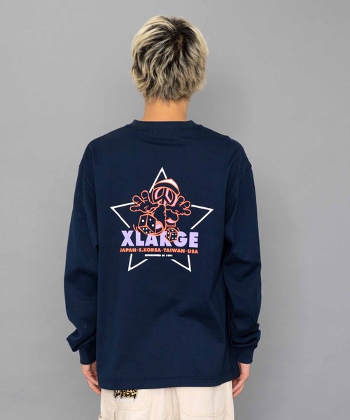 XLARGE(エクストララージ)の「AIM FOR REPDIGIT L/S TEE(Tシャツ/カットソー・メンズ・ブラック/ホワイト/ネイビー・S/M/L/XL)」の11枚目の写真