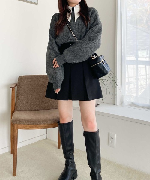 Heather（ヘザー）の「袖スリットニット 182353（ニット