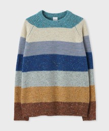Paul Smith（ポールスミス）の「ネップボーダー クルーネックニット / 133453 833X（ニット/セーター・メンズ）」