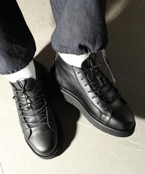 SETUP7(セットアップセブン)の「【SETUP7】High Cusion Leather Sneakerレザースニーカー KNF(ドレスシューズ・メンズ・ブラック/ブラック系その他4/ブラック系その他5/ブラック系その他3/ブラック系その他2・41/45/43)」の22枚目の写真