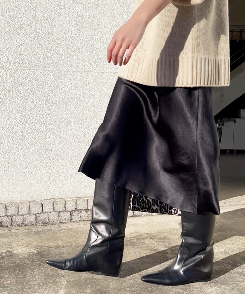 Spick and Span アセテートサテンIラインスカート 38 Spick and Span アセテートサテンIラインスカート 38
