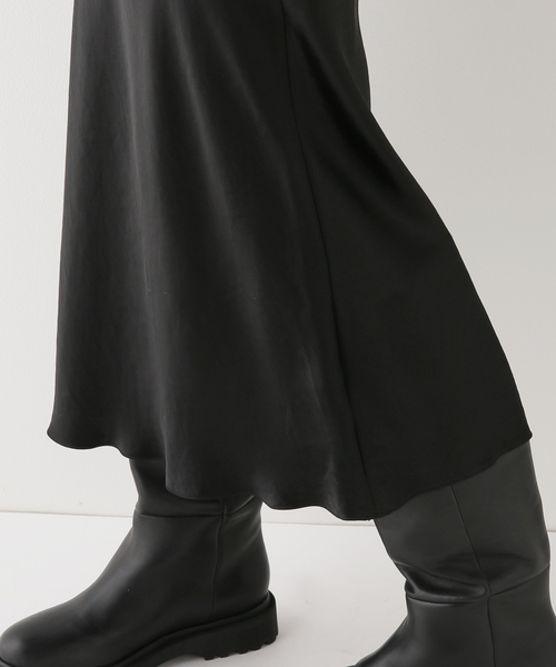 Spick and Span アセテートサテンIラインスカート 38