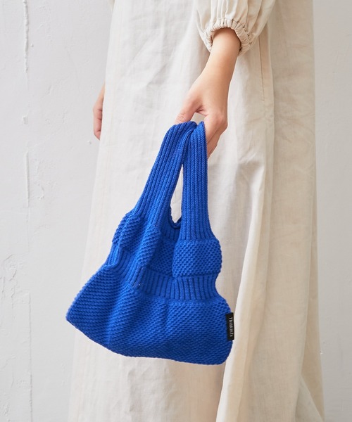 BIRTHDAY BAR(バースデイバー)の「【ThinKniT】marche bag dress Sサイズ マルシェバッグ(ハンドバッグ・レディース・ピンク/グリーン/イエロー/ブルー/ブラック・フリー)」の4枚目の写真