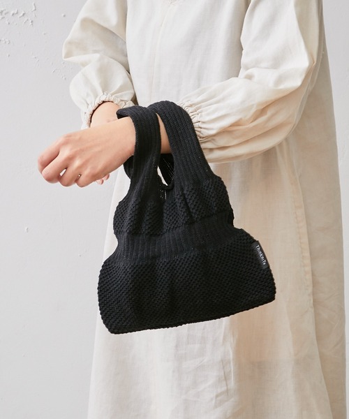 BIRTHDAY BAR(バースデイバー)の「【ThinKniT】marche bag dress Sサイズ マルシェバッグ(ハンドバッグ・レディース・ピンク/グリーン/イエロー/ブルー/ブラック・フリー)」の2枚目の写真