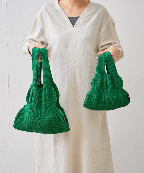 BIRTHDAY BAR(バースデイバー)の「【ThinKniT】marche bag dress Sサイズ マルシェバッグ(ハンドバッグ・レディース・ピンク/グリーン/イエロー/ブルー/ブラック・フリー)」の7枚目の写真