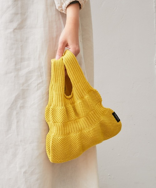 BIRTHDAY BAR(バースデイバー)の「【ThinKniT】marche bag dress Sサイズ マルシェバッグ(ハンドバッグ・レディース・ピンク/グリーン/イエロー/ブルー/ブラック・フリー)」の8枚目の写真