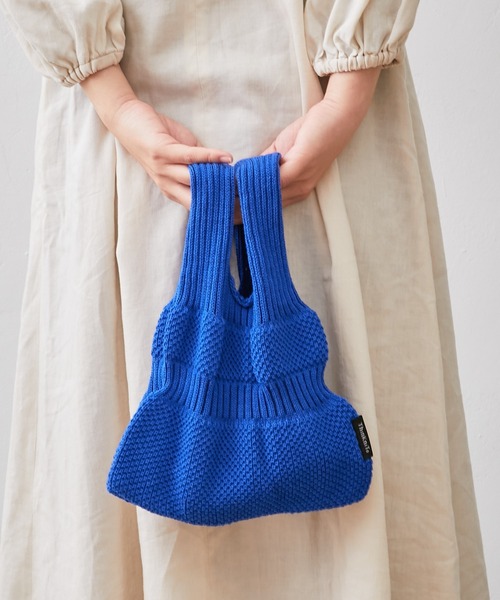 BIRTHDAY BAR(バースデイバー)の「【ThinKniT】marche bag dress Sサイズ マルシェバッグ(ハンドバッグ・レディース・ピンク/グリーン/イエロー/ブルー/ブラック・フリー)」の9枚目の写真