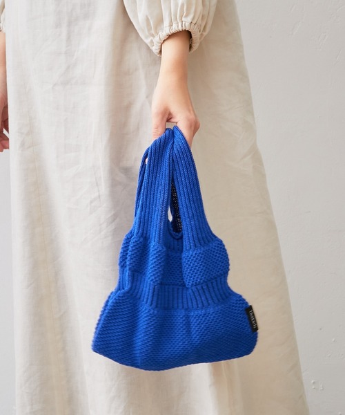 BIRTHDAY BAR(バースデイバー)の「【ThinKniT】marche bag dress Sサイズ マルシェバッグ(ハンドバッグ・レディース・ピンク/グリーン/イエロー/ブルー/ブラック・フリー)」の10枚目の写真