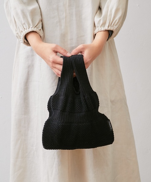 BIRTHDAY BAR(バースデイバー)の「【ThinKniT】marche bag dress Sサイズ マルシェバッグ(ハンドバッグ・レディース・ピンク/グリーン/イエロー/ブルー/ブラック・フリー)」の11枚目の写真